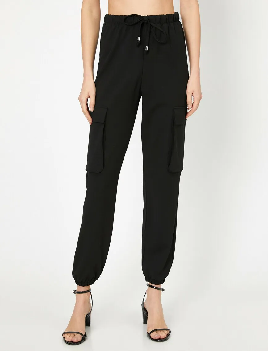 16325 Black Tie Waist Trousers