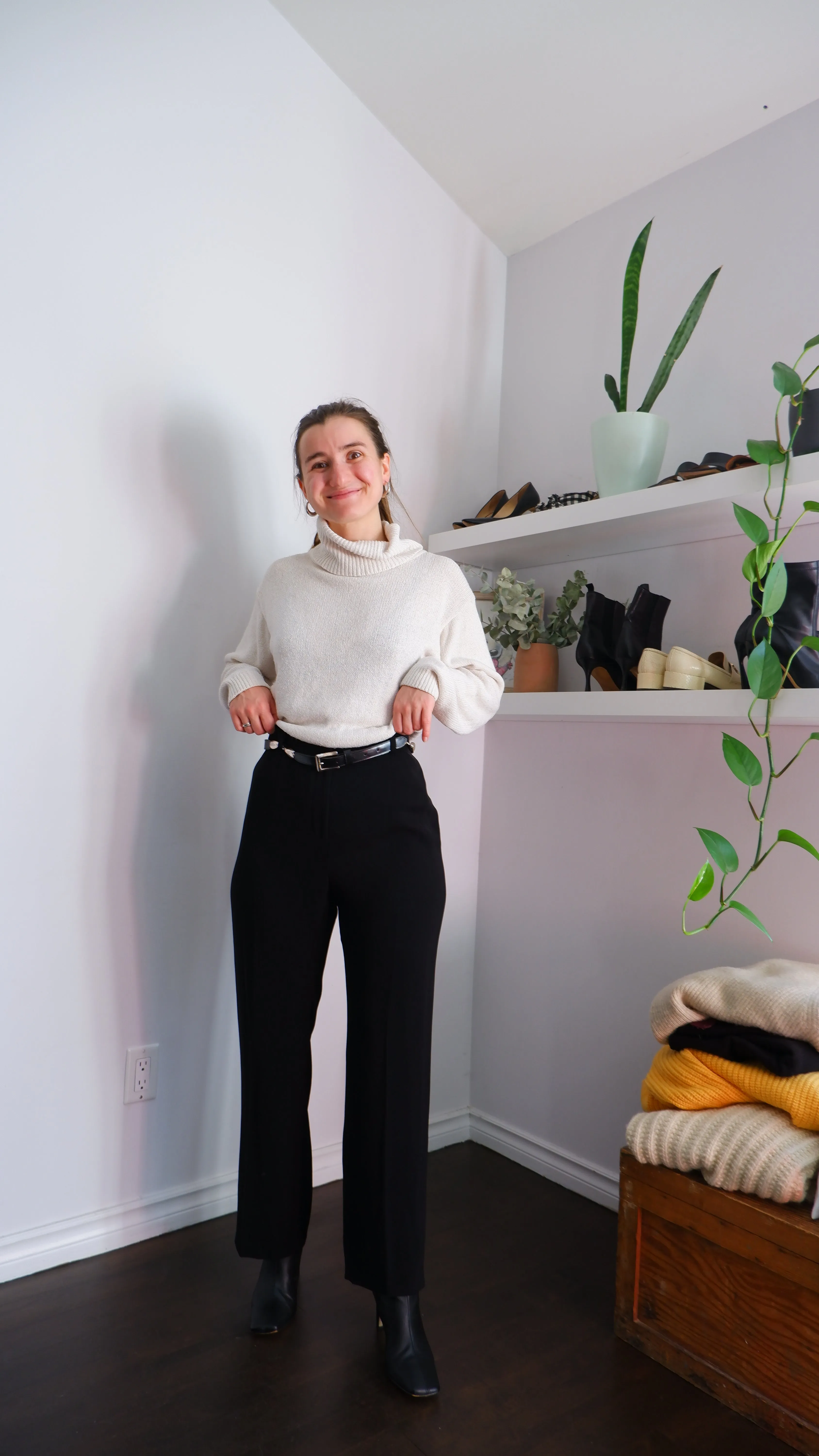 90s Ralph Lauren Black Relaxed Trousers - 8/10