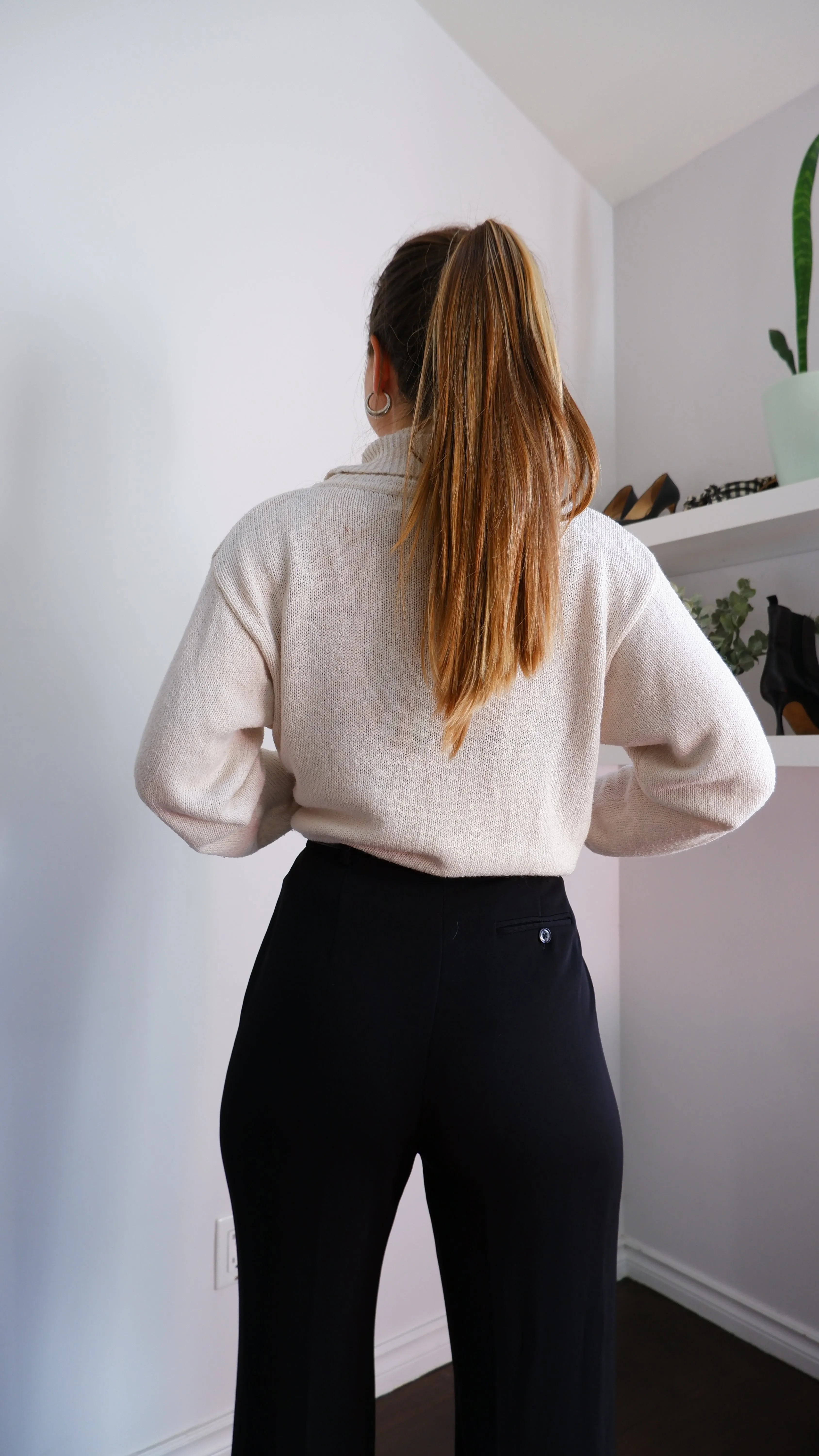 90s Ralph Lauren Black Relaxed Trousers - 8/10