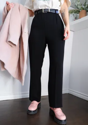 90s Ralph Lauren Black Relaxed Trousers - 8/10