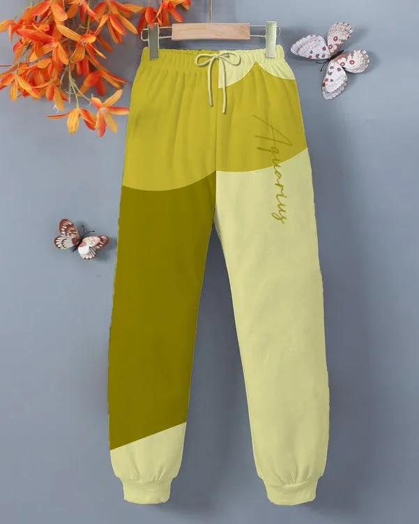 Aquarius Girly Season Long Sleeve Hoodie Two Pieces Set
