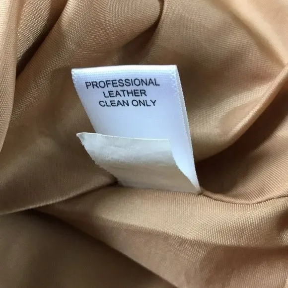 BANANA REPUBLIC Vintage Tan Asymmetrical Leather Suede Skirt Size 4