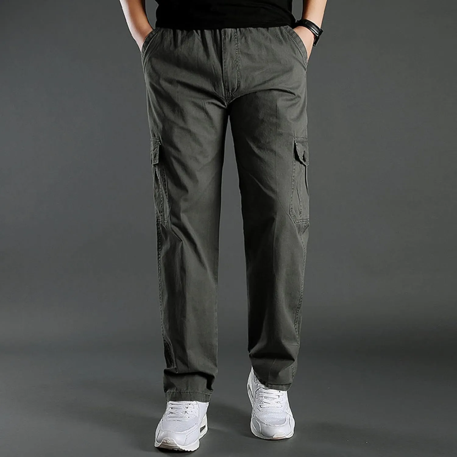 Cargo Sweatpants for Men Big and Tall Cargo Pants Cotton Sweatpants Fashion Joggers Sports Long Pants Trousers Men's