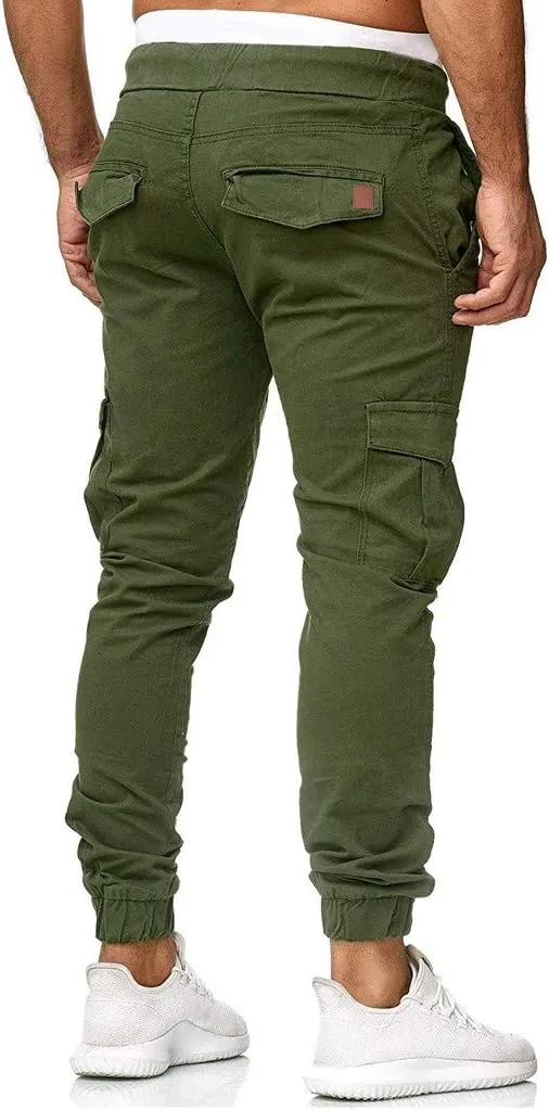 Cargo Trousers for Men Men Joggers Pants Loose Fit Men's Classic-Fit Expandable-Waist Flat-Front Pant Golf Joggers