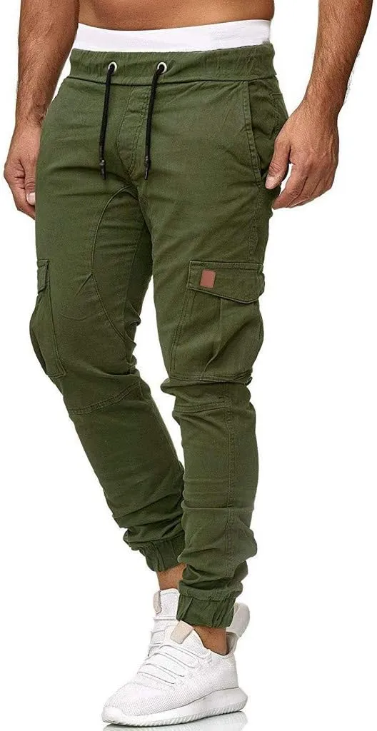 Cargo Trousers for Men Men Joggers Pants Loose Fit Men's Classic-Fit Expandable-Waist Flat-Front Pant Golf Joggers