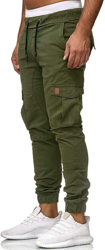 Cargo Trousers for Men Men Joggers Pants Loose Fit Men's Classic-Fit Expandable-Waist Flat-Front Pant Golf Joggers