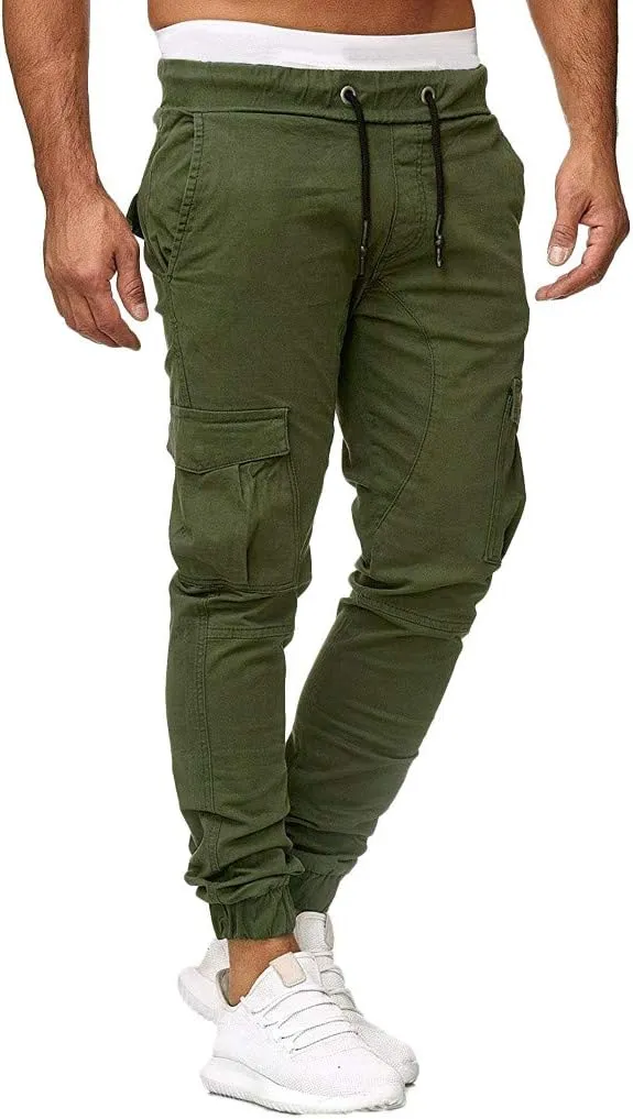 Cargo Trousers for Men Men Joggers Pants Loose Fit Men's Classic-Fit Expandable-Waist Flat-Front Pant Golf Joggers
