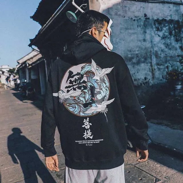 Crane Printed Hoodie