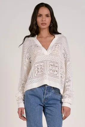 Crochet Collared Sweater