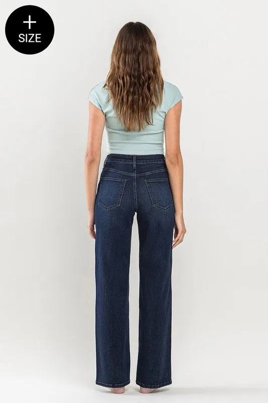 Dark Wash Straight Full Length Denim
