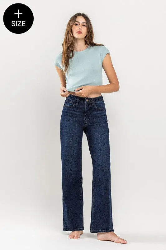 Dark Wash Straight Full Length Denim