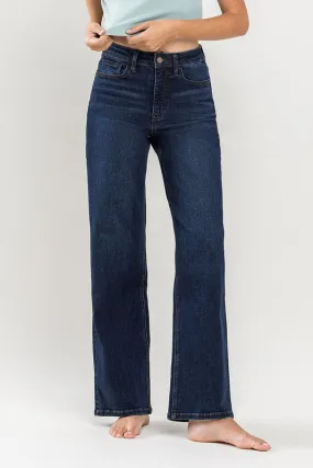 Dark Wash Straight Full Length Denim
