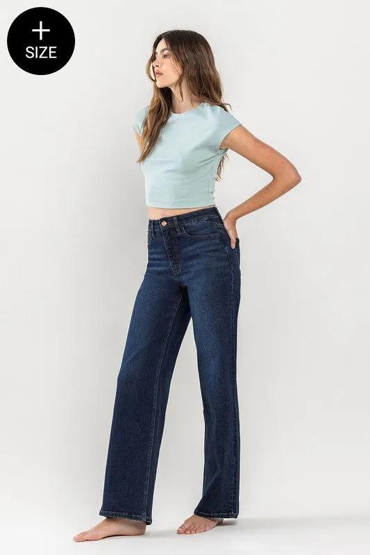 Dark Wash Straight Full Length Denim