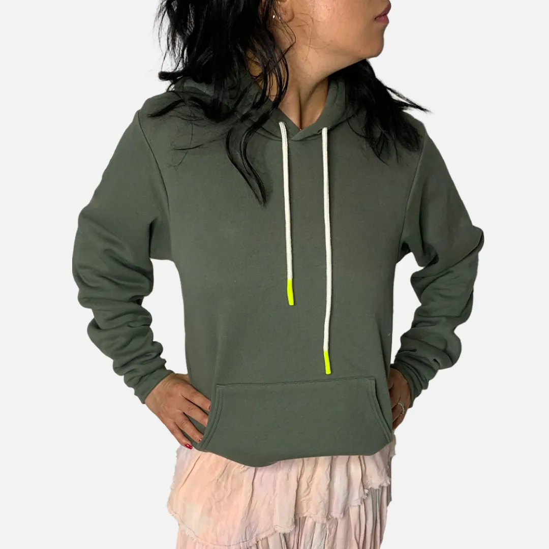 Dean Olive Green Hoodie Sweatshirt - Neon Smiles