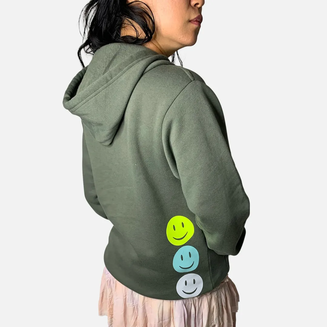 Dean Olive Green Hoodie Sweatshirt - Neon Smiles