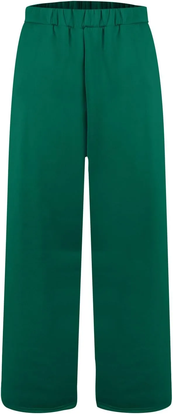 fanmpghleoo Straight Leg Sweatpants for Women Baggy Fleece Comfy Lounge Pants Elastic Waist Soft Business Casual Dress Pants