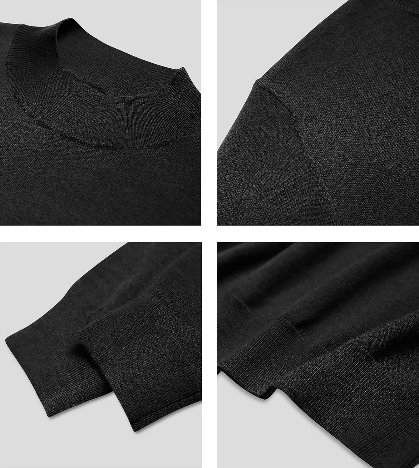 Fioboc Men's Crewneck Sweater Casual Pullover Sweater Slim Fit Lightweight Long Sleeve Knit Sweater S-4XL