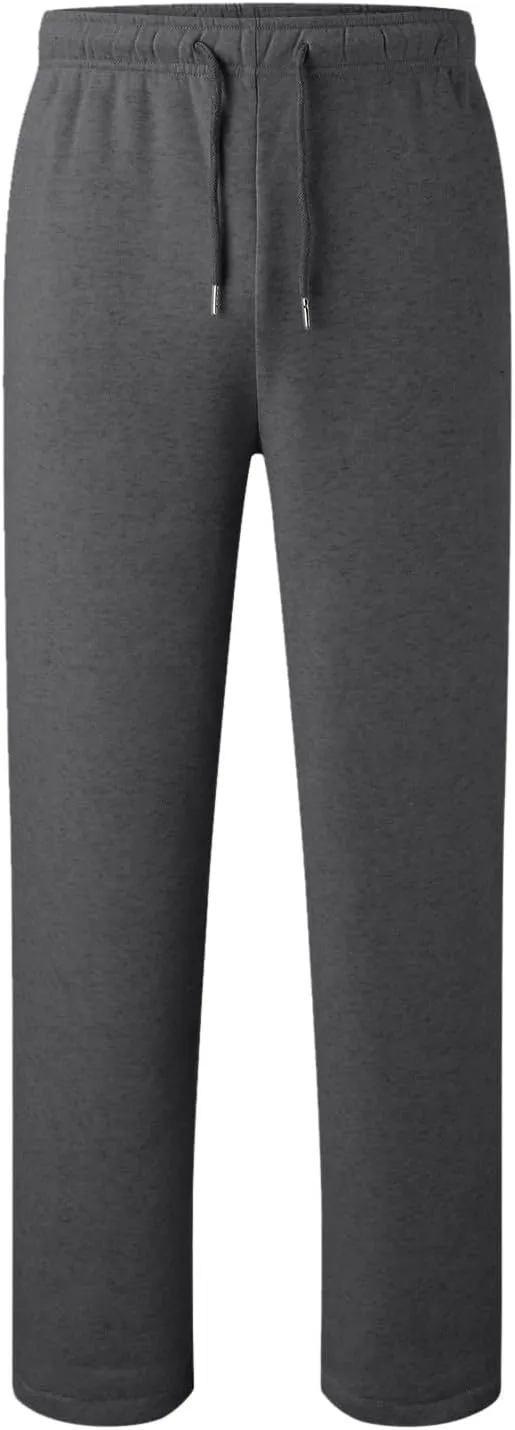 Fleece Lined Sweatpants for Women Elastic High Waist Wide Leg Joggers Pants Drawstring Soft Casual Trouser with Pocket