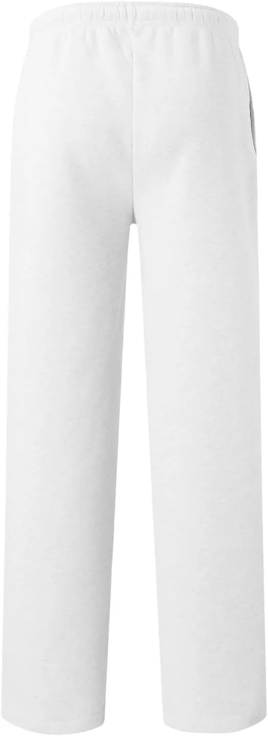 Fleece Lined Sweatpants for Women Elastic High Waist Wide Leg Joggers Pants Drawstring Soft Casual Trouser with Pocket