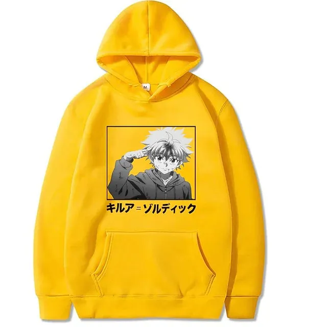 GRAPGIC PRINT HOODIE WITH ANIME LOGO