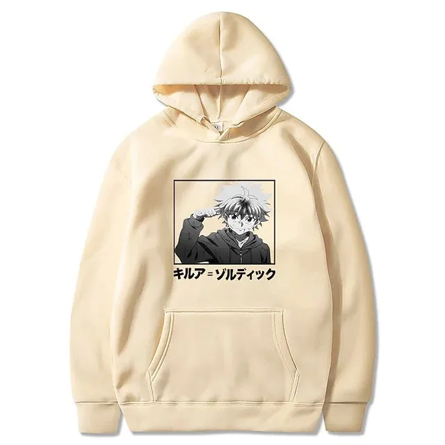 GRAPGIC PRINT HOODIE WITH ANIME LOGO