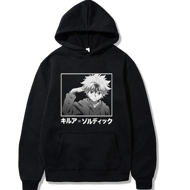 GRAPGIC PRINT HOODIE WITH ANIME LOGO