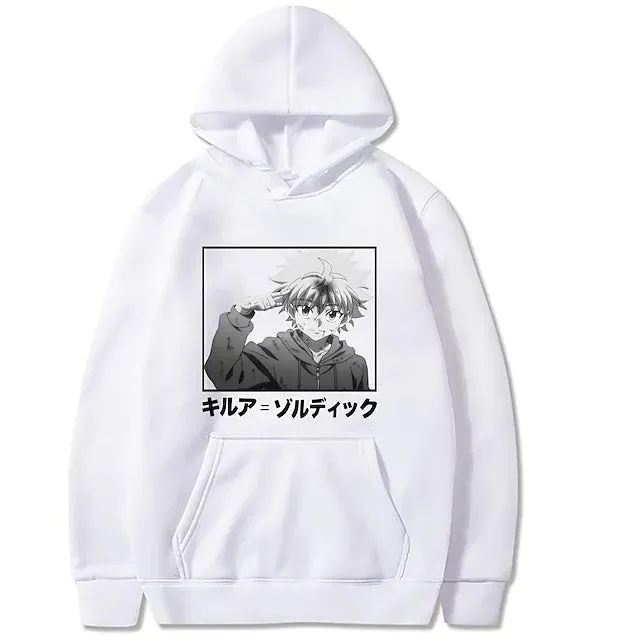 GRAPGIC PRINT HOODIE WITH ANIME LOGO