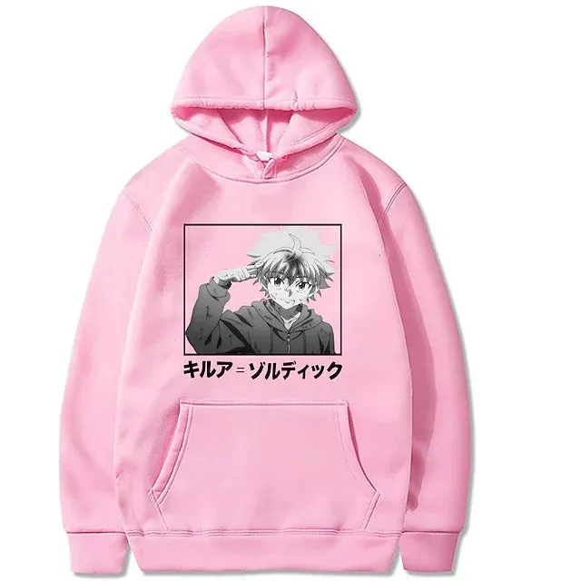 GRAPGIC PRINT HOODIE WITH ANIME LOGO