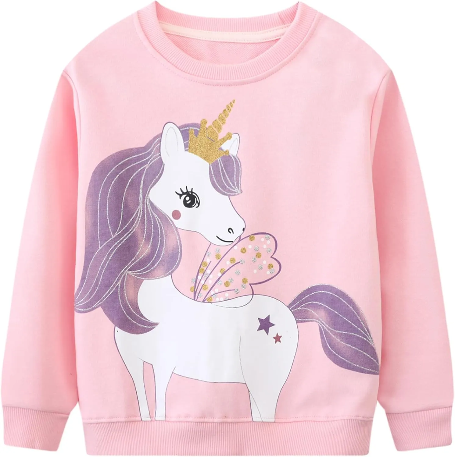 Hongshilian Unisex Kids Cute Cartoon Cotton Sweater Shirt