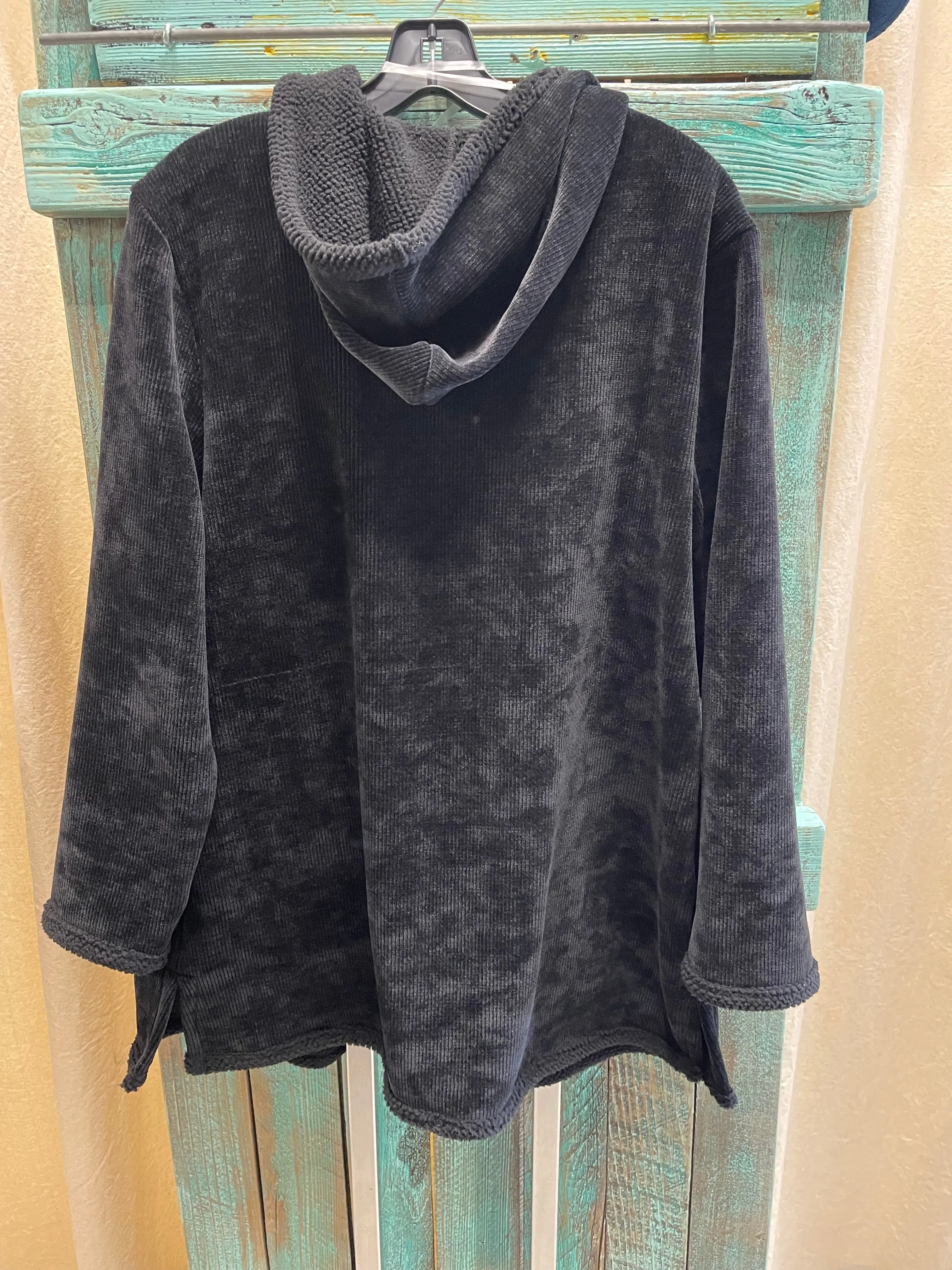 Hood Cord Top in Black by ISCA