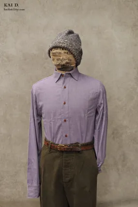 Italian Flannel Denham Shirt - Lilac - M, L (longer sleeves and body length)