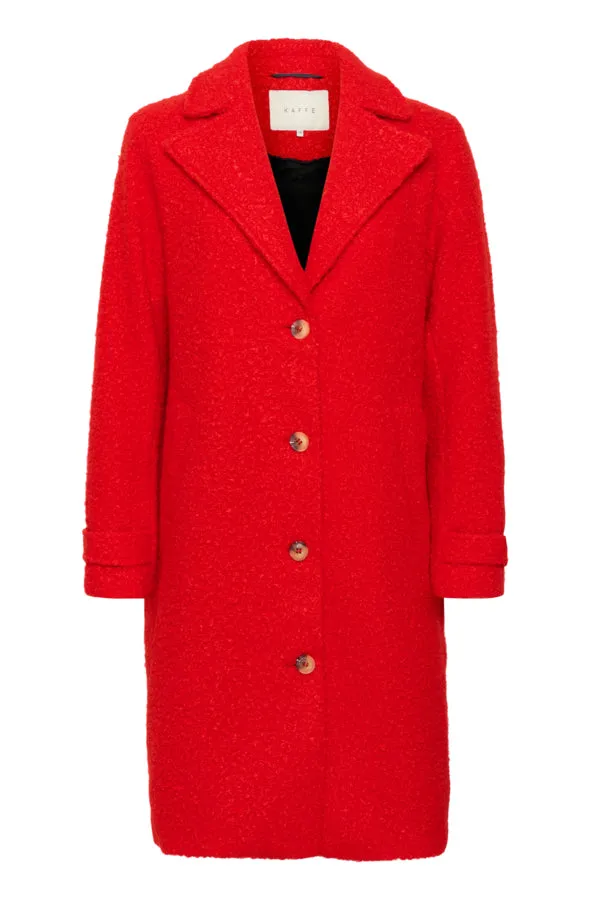 Kaffe Womens Anne Coat Fiery Red