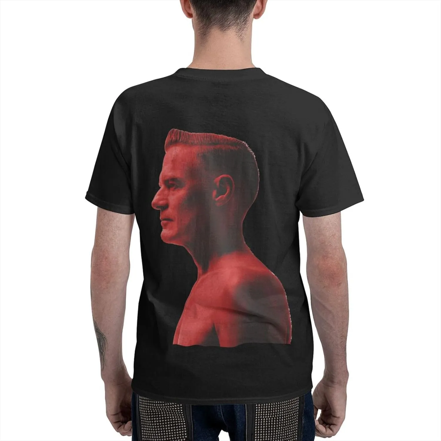 Men T Shirt Short Sleeve Crewneck Tee Summer Beach Tops Comfortable Cotton Shirt