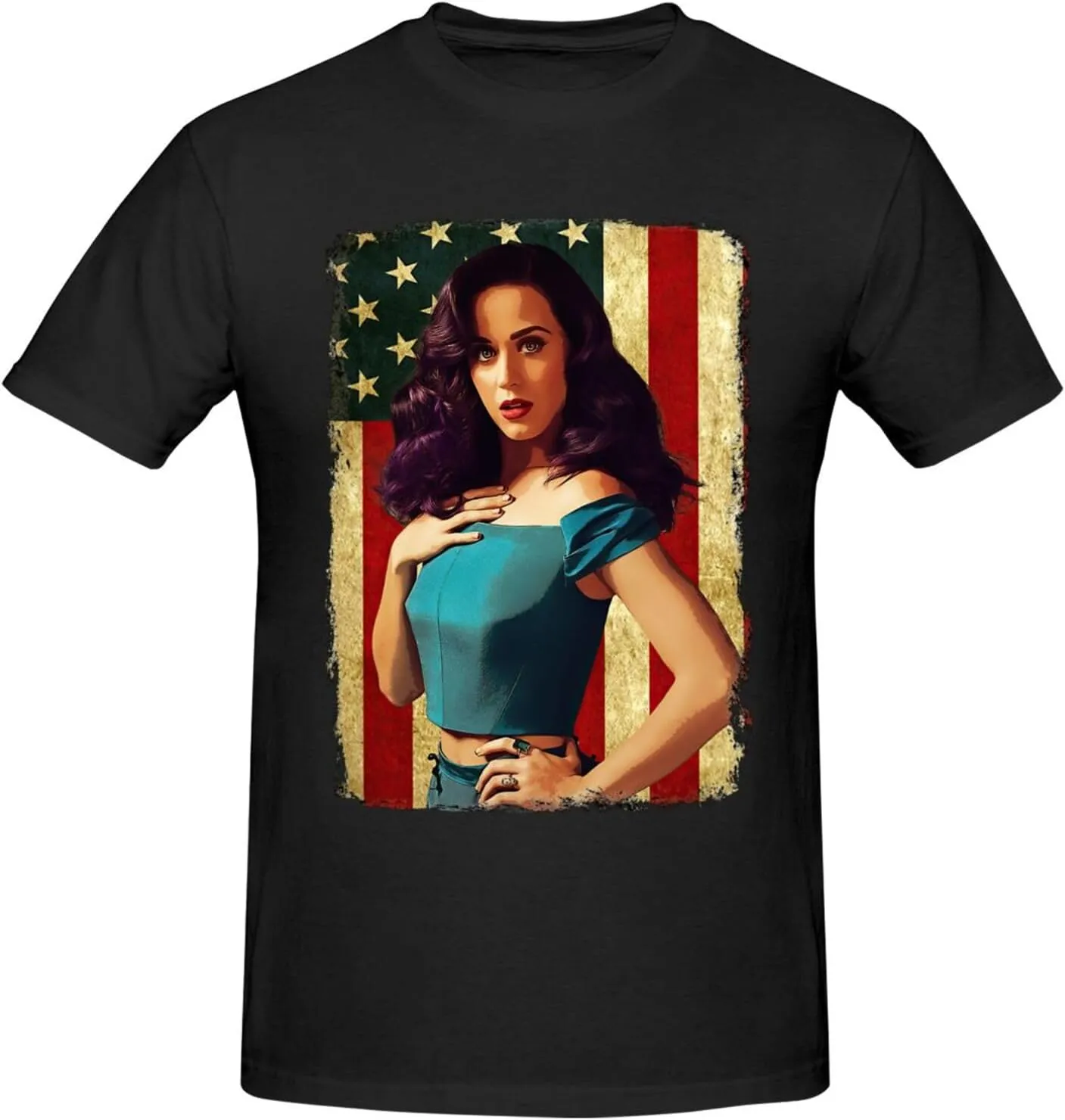 Men T Shirt Short Sleeve Crewneck Tee Summer Beach Tops Comfortable Cotton Shirt