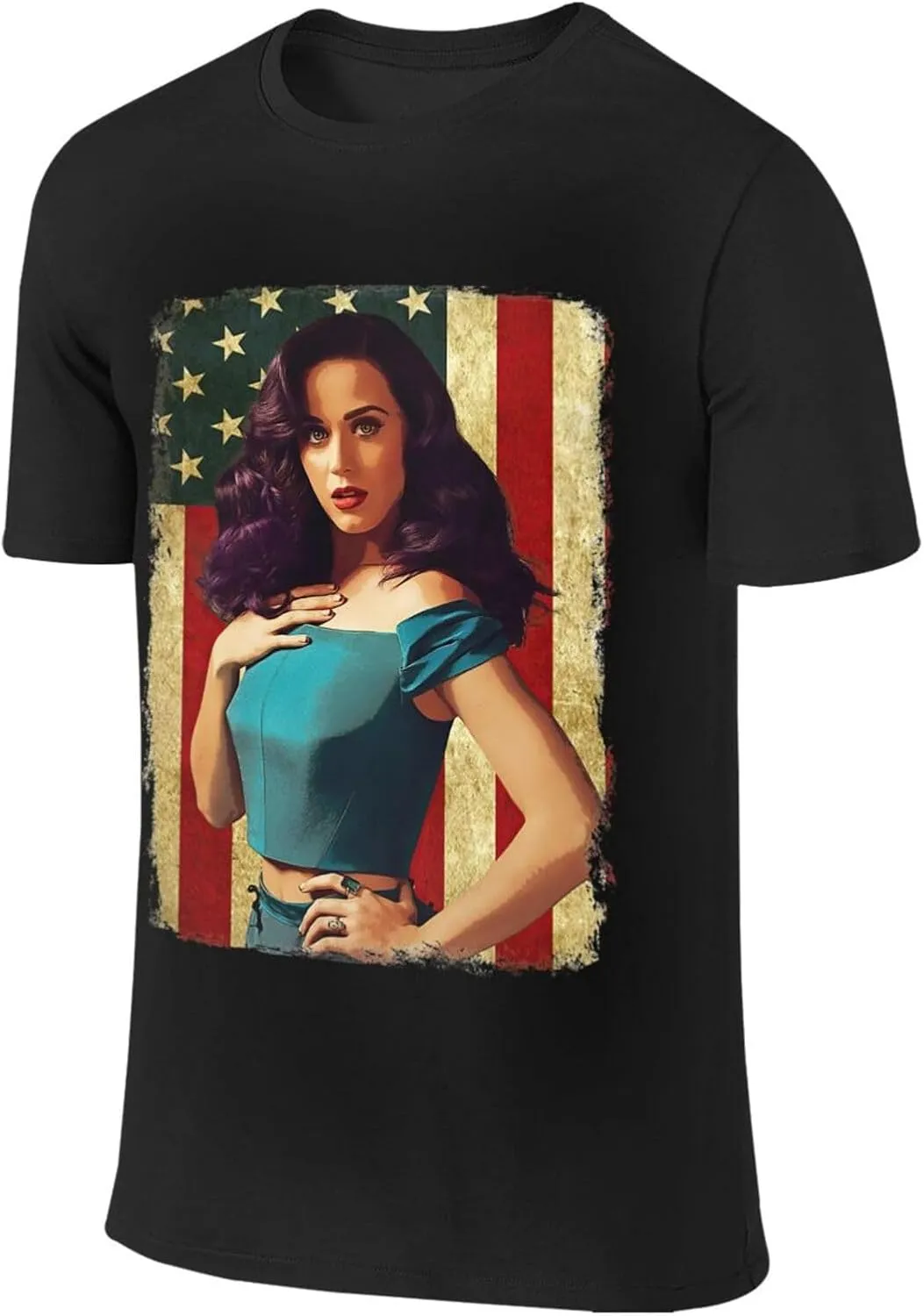 Men T Shirt Short Sleeve Crewneck Tee Summer Beach Tops Comfortable Cotton Shirt