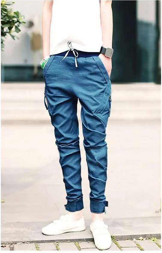 Men's Casual Baggy Cargo Denim Jeans
