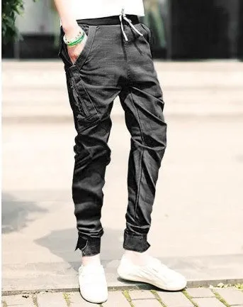 Men's Casual Baggy Cargo Denim Jeans