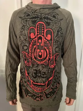 Men's Printed Hamsa Hand Hoodie