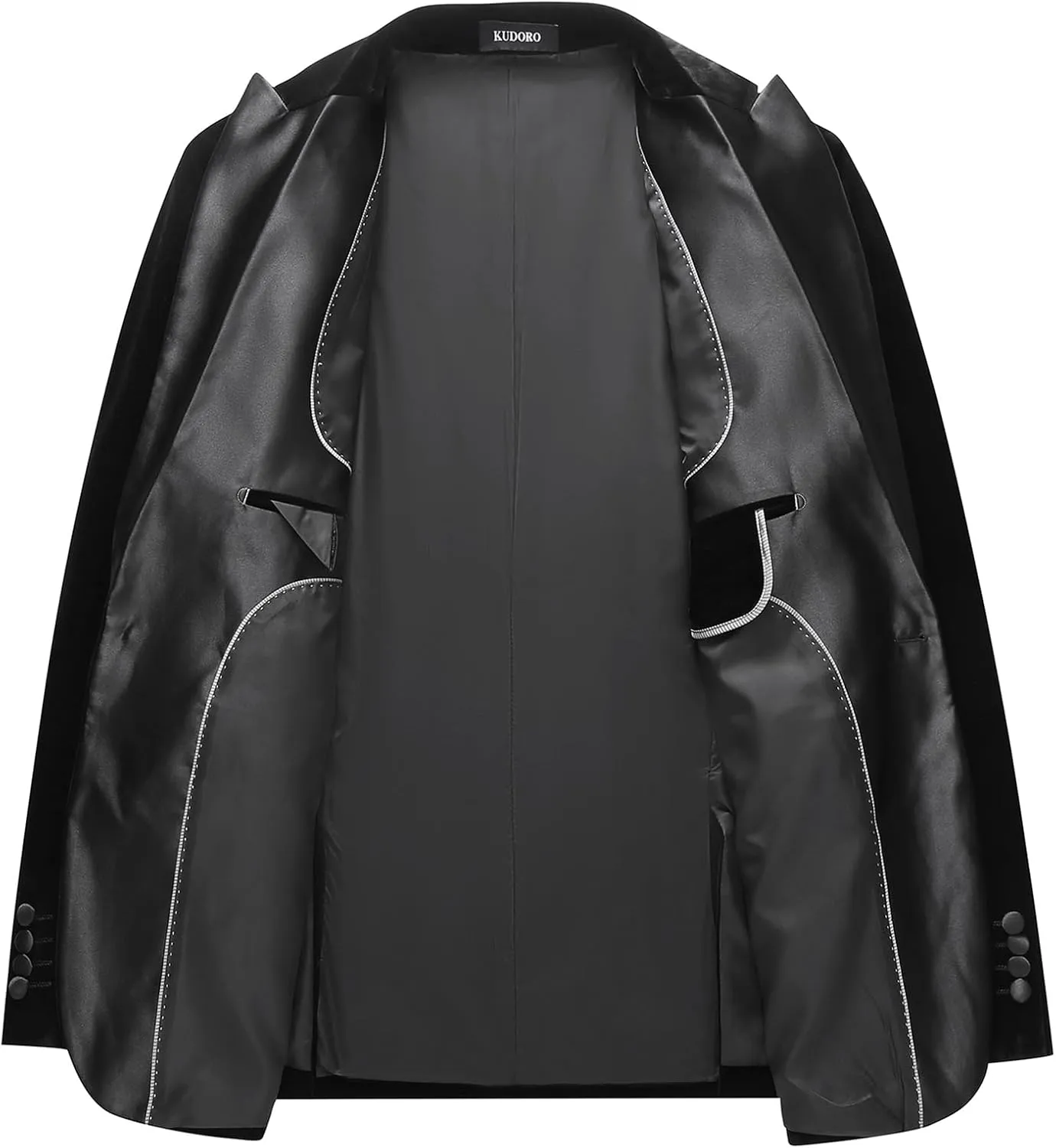 Mens Velvet Blazer Slim Fit Tuxedo Suits Jacket Shawl Collar Solid Jacket Wedding Dinner Prom One Button Blazer Jacket
