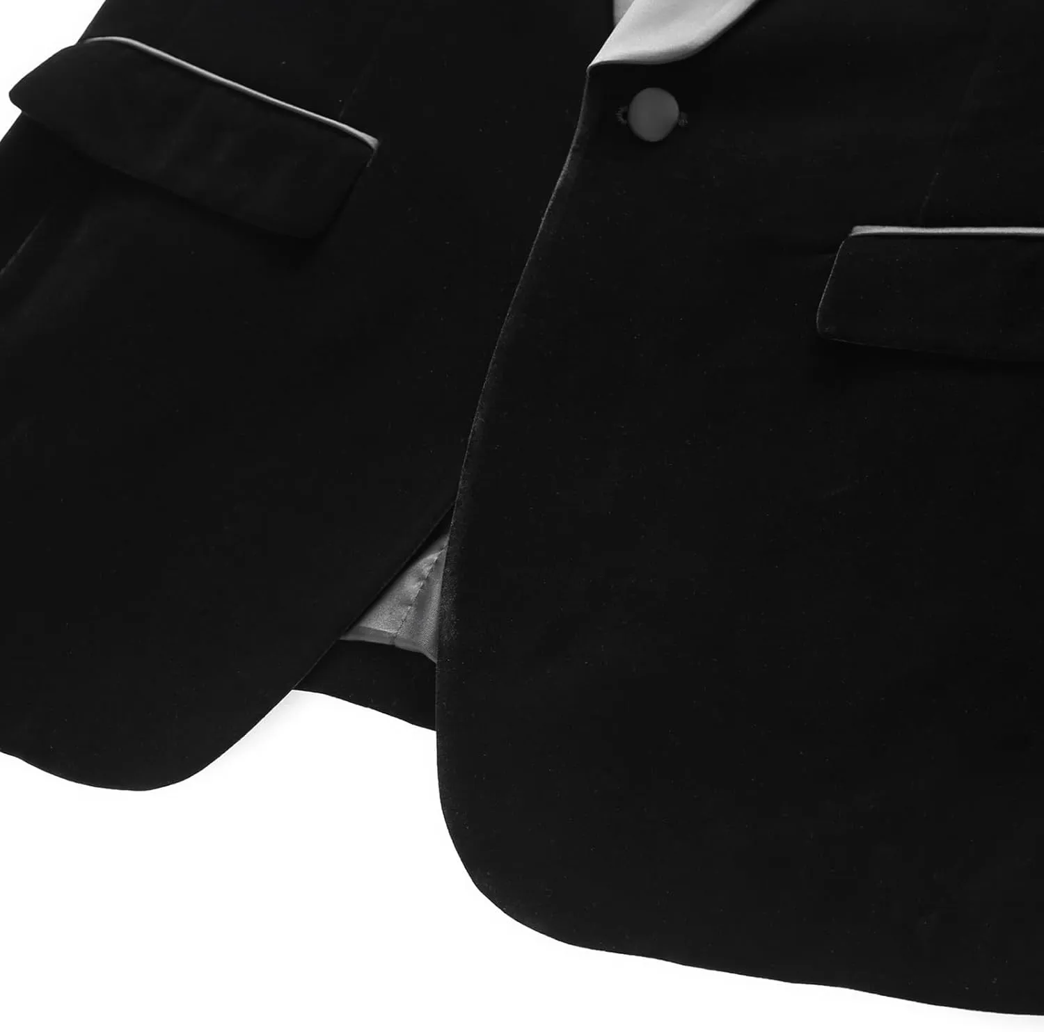 Mens Velvet Blazer Slim Fit Tuxedo Suits Jacket Shawl Collar Solid Jacket Wedding Dinner Prom One Button Blazer Jacket