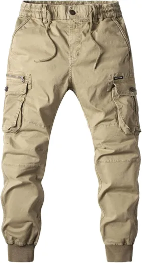 Men's Water Resistant Pants Stretch Overalls with Large Pockets Loose Soft Pants Rainproof Tactical Waterproof Trousers