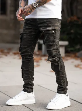 ''Never Out Of Pockets'' Cargo Jeans in Washed Camo