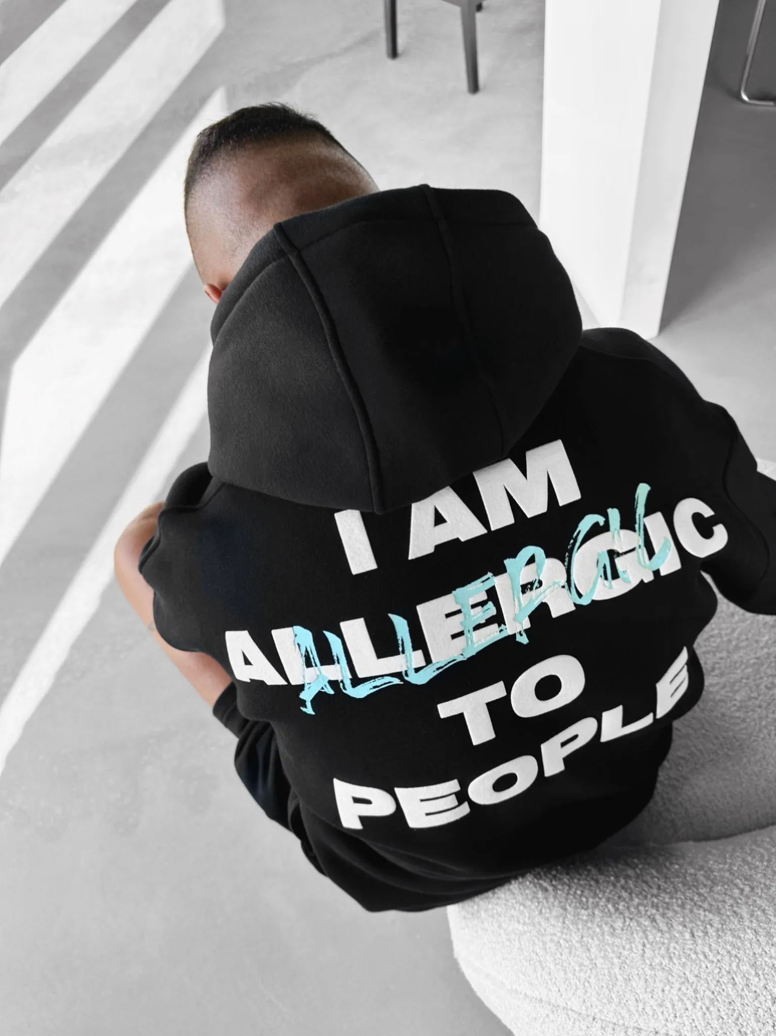 Oversize Allergic Hoodie - Black