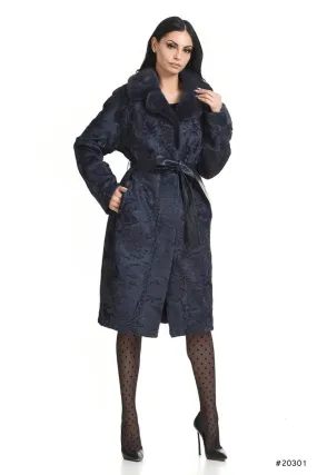Persian lamb coat with mink collar