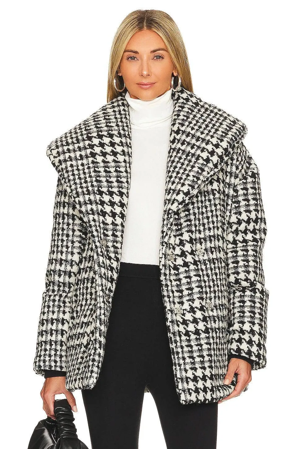 Plaid Elegant Puffer Coat