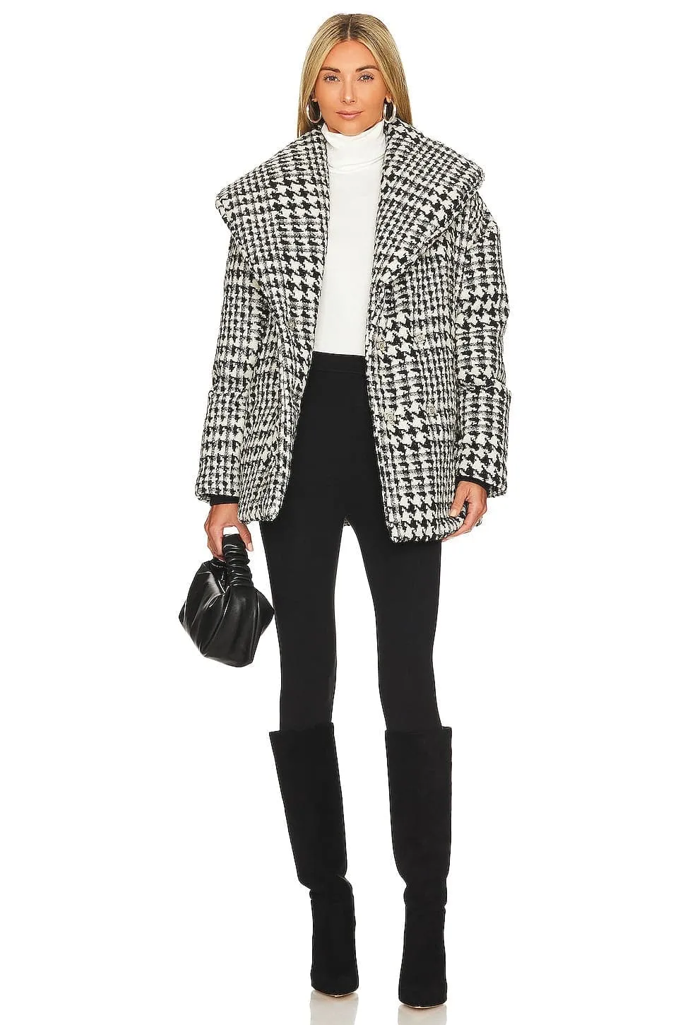 Plaid Elegant Puffer Coat