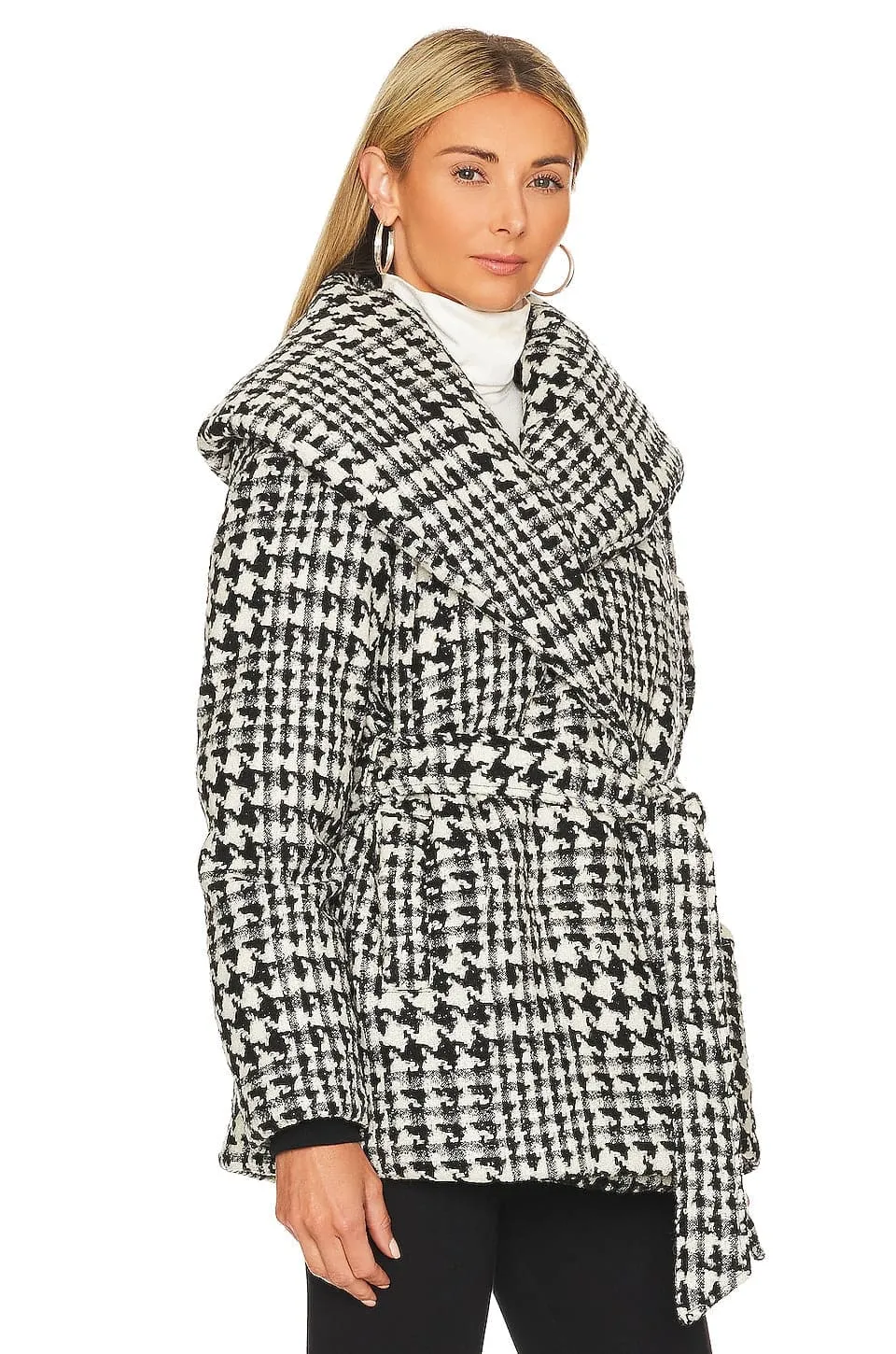 Plaid Elegant Puffer Coat
