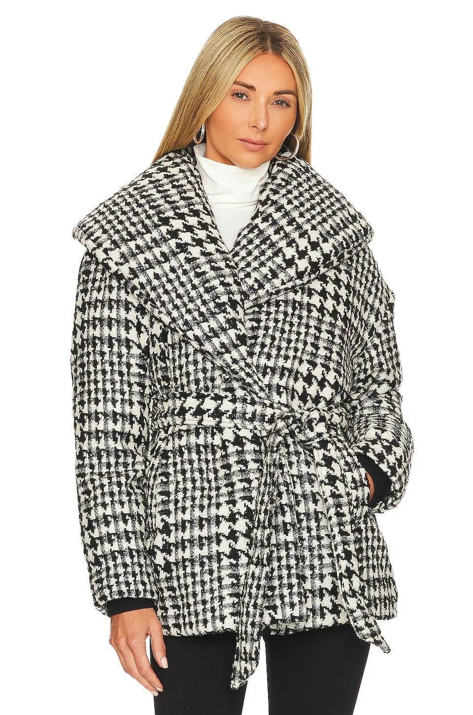 Plaid Elegant Puffer Coat