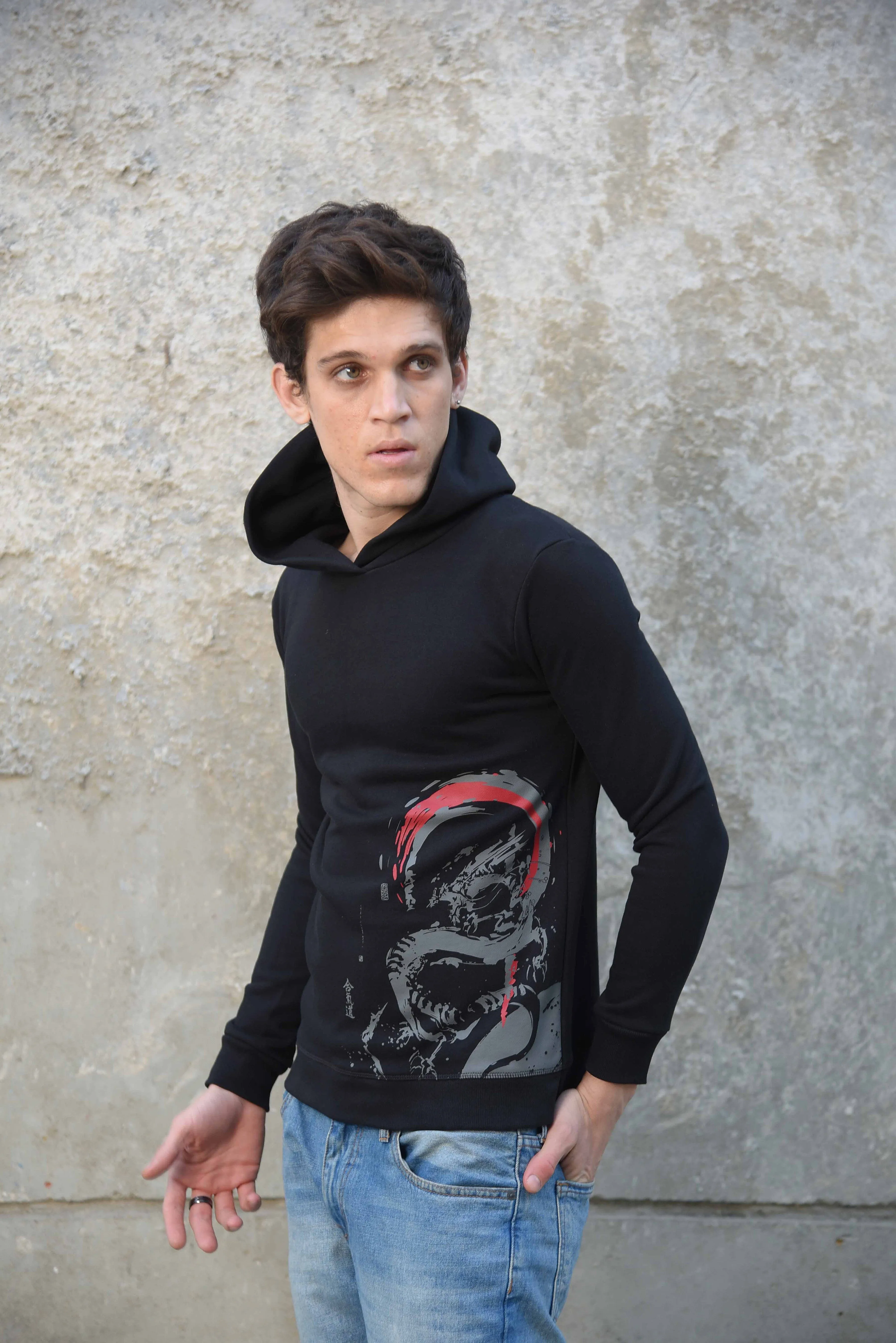 Printed Hoodie - Dragon