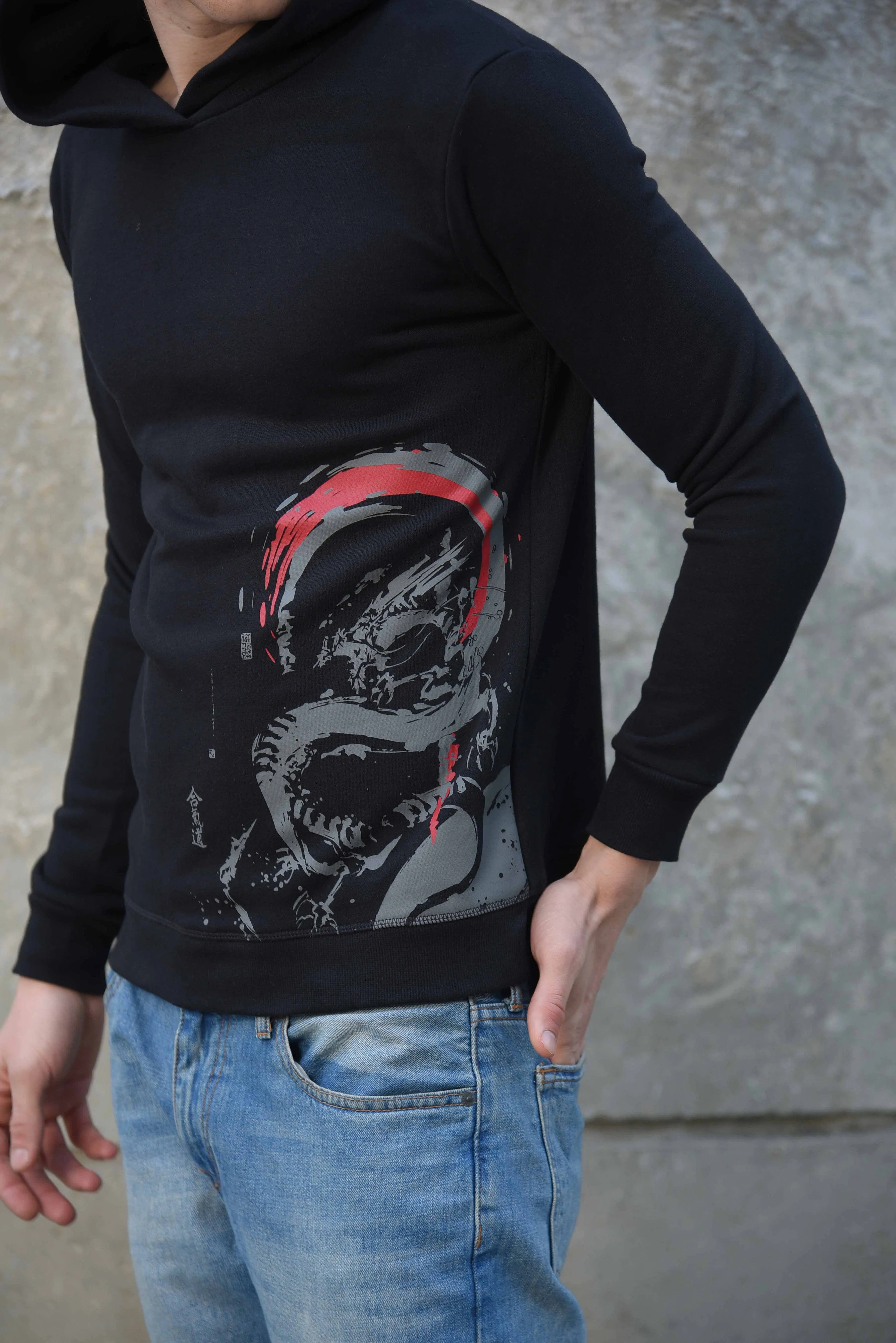Printed Hoodie - Dragon